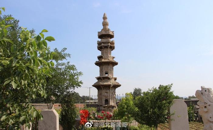 A scenic view of Shijiazhuang Zhiping Temple Stone Pagoda