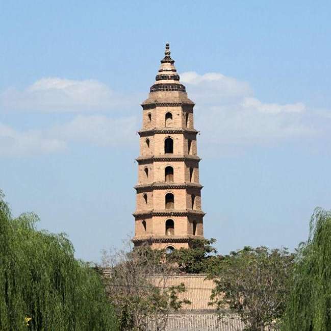 A scenic view of Shizuishan Tianzhou Ta