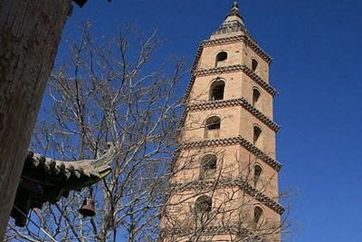 A scenic view of Shizuishan Tianzhou Ta