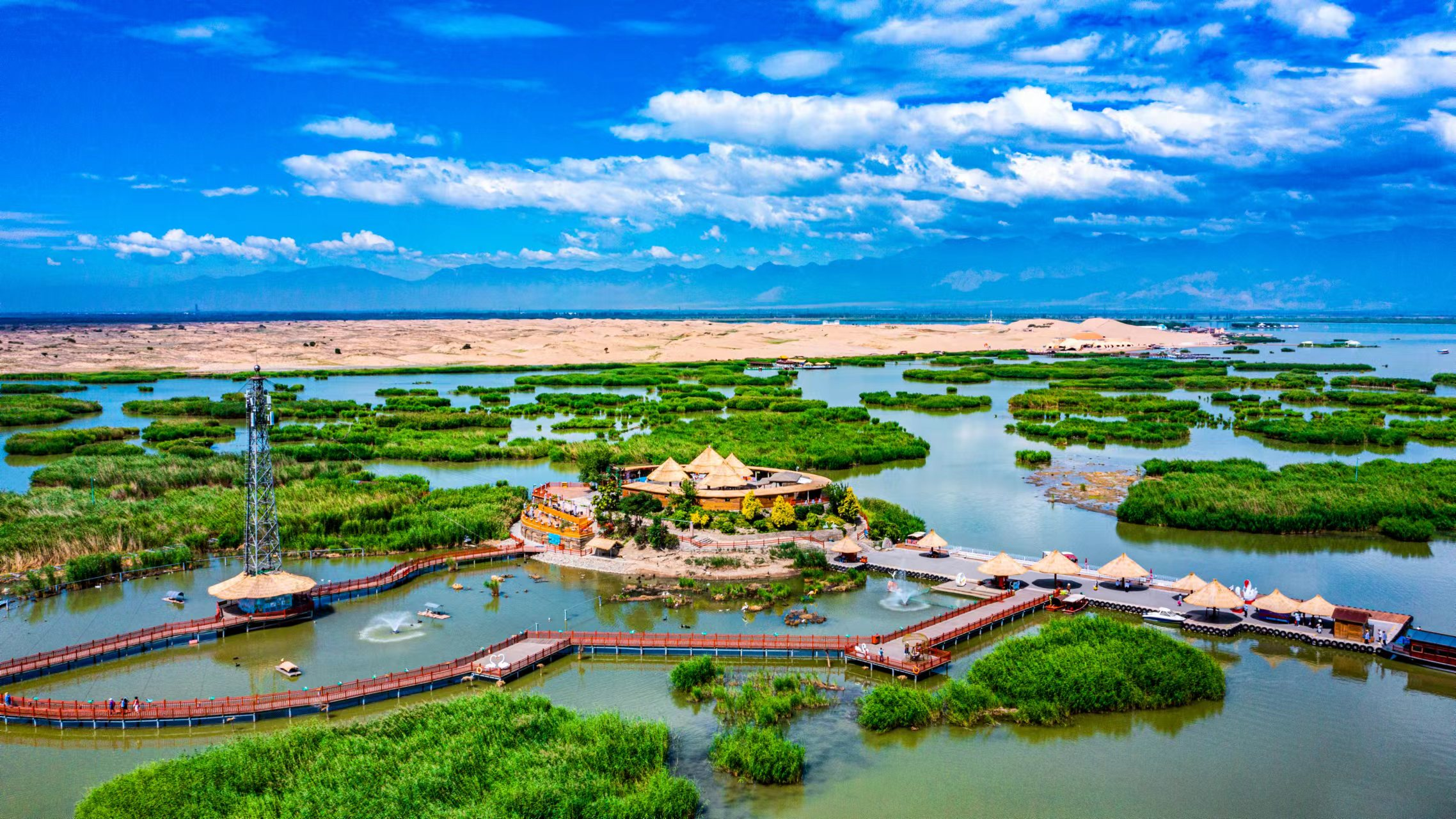 A scenic view of Shizuishan Tianzhou Ta