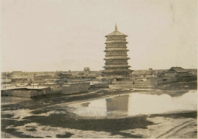 A scenic view of Shuozhou Fogong Temple Sakyamuni Pagoda