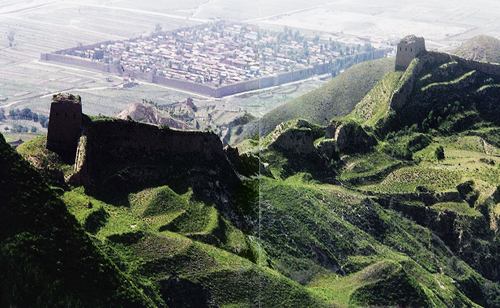A scenic view of Shuozhou Guangwu Ancient City Wall