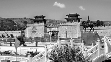A scenic view of Shuozhou Guangwu Ancient City Wall
