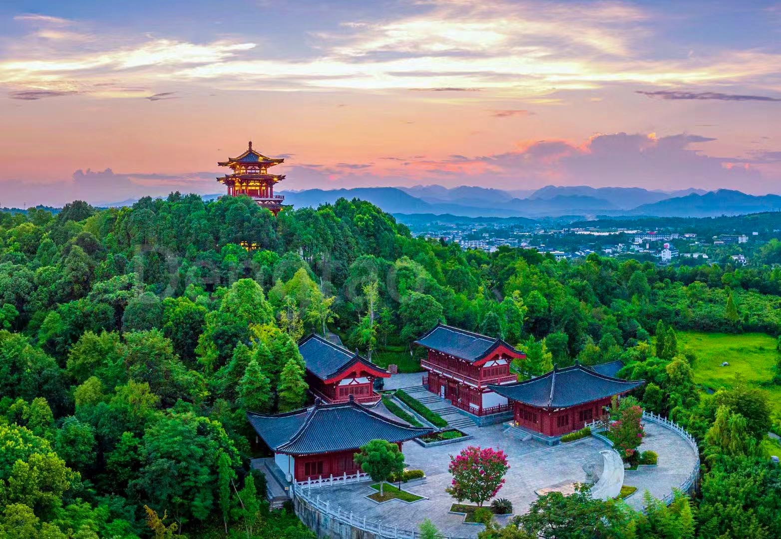 A scenic view of Suining Chenziang Dushutai