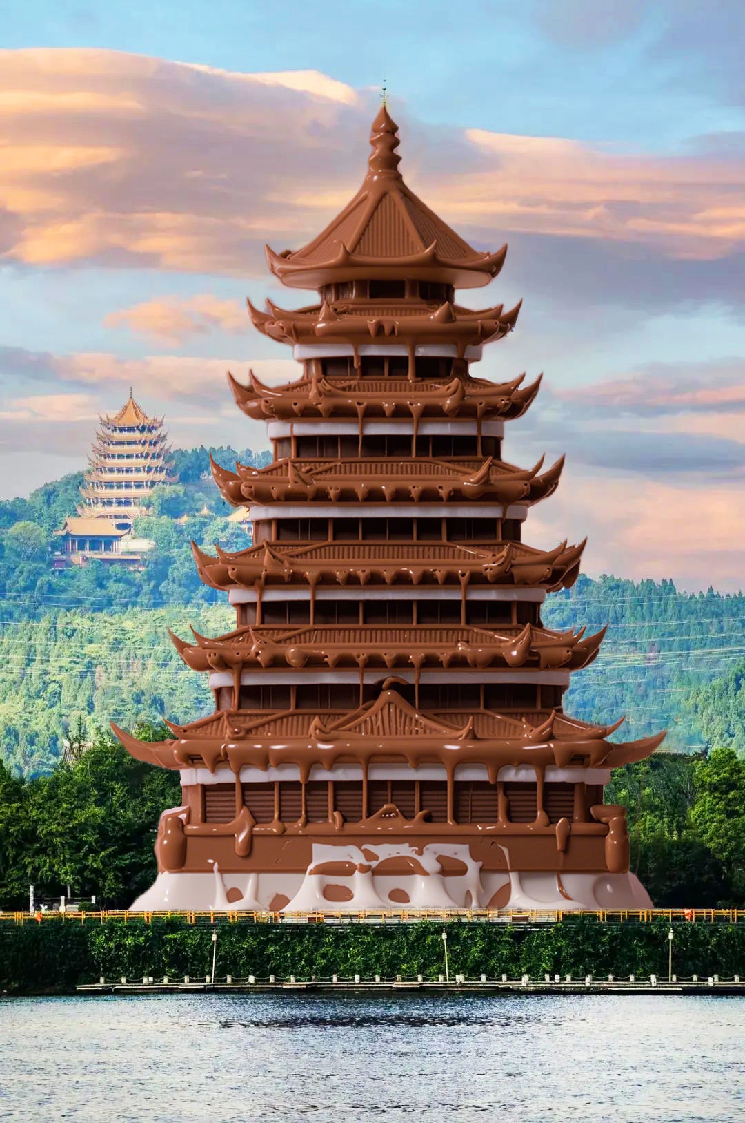 A scenic view of Suining Jiufengsi Ta
