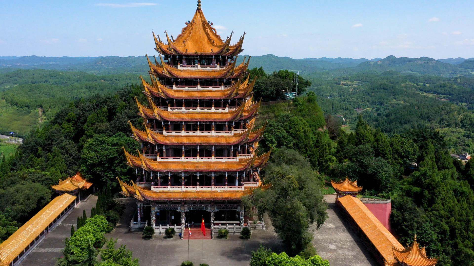 A scenic view of Suining Jiufengsi Ta