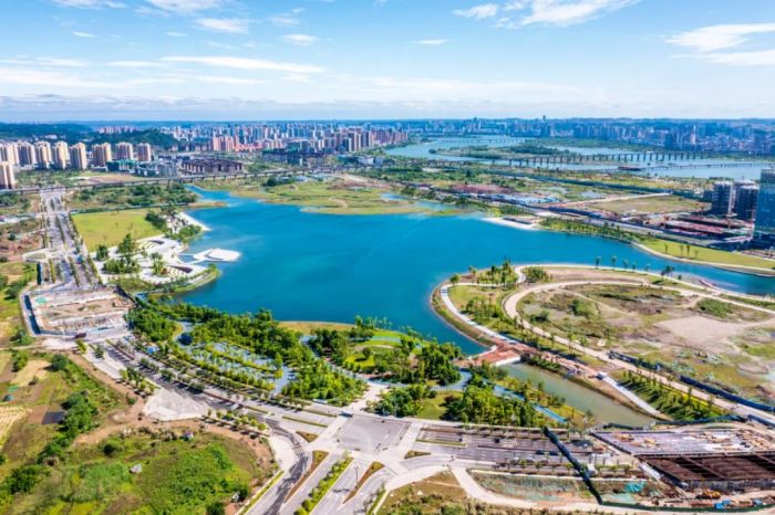 A scenic view of Suining Pengji Jing