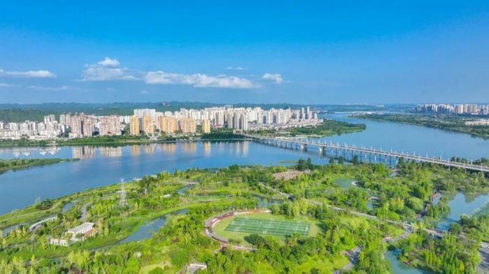 A scenic view of Suining Pengji Jing