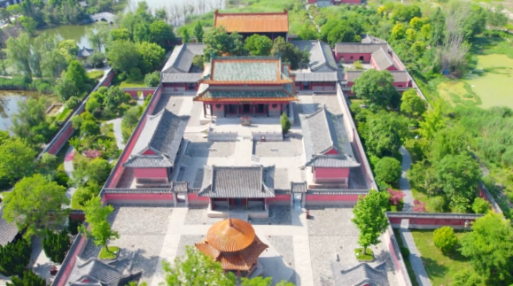 A scenic view of Suqian Longwangmiao Xinggong
