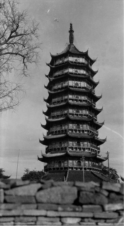 A scenic view of Suzhou Chongjiao Xingfusi Ta