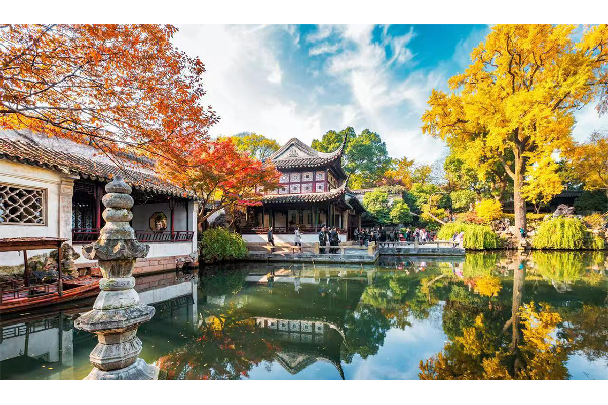 A scenic view of Suzhou Chunzailou