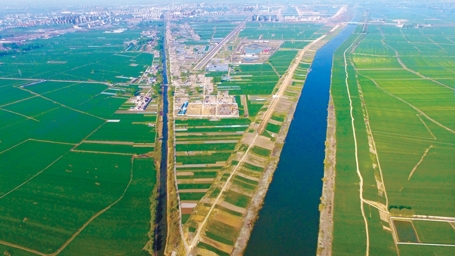 A scenic view of Suzhou Dayunhe Gudao Sixianduan Huashigang Yizhi