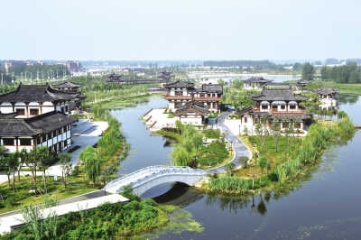 A scenic view of Suzhou Dayunhe Gudao Sixianduan Huashigang Yizhi