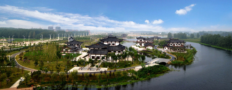 A scenic view of Suzhou Dayunhe Gudao Sixianduan Huashigang Yizhi