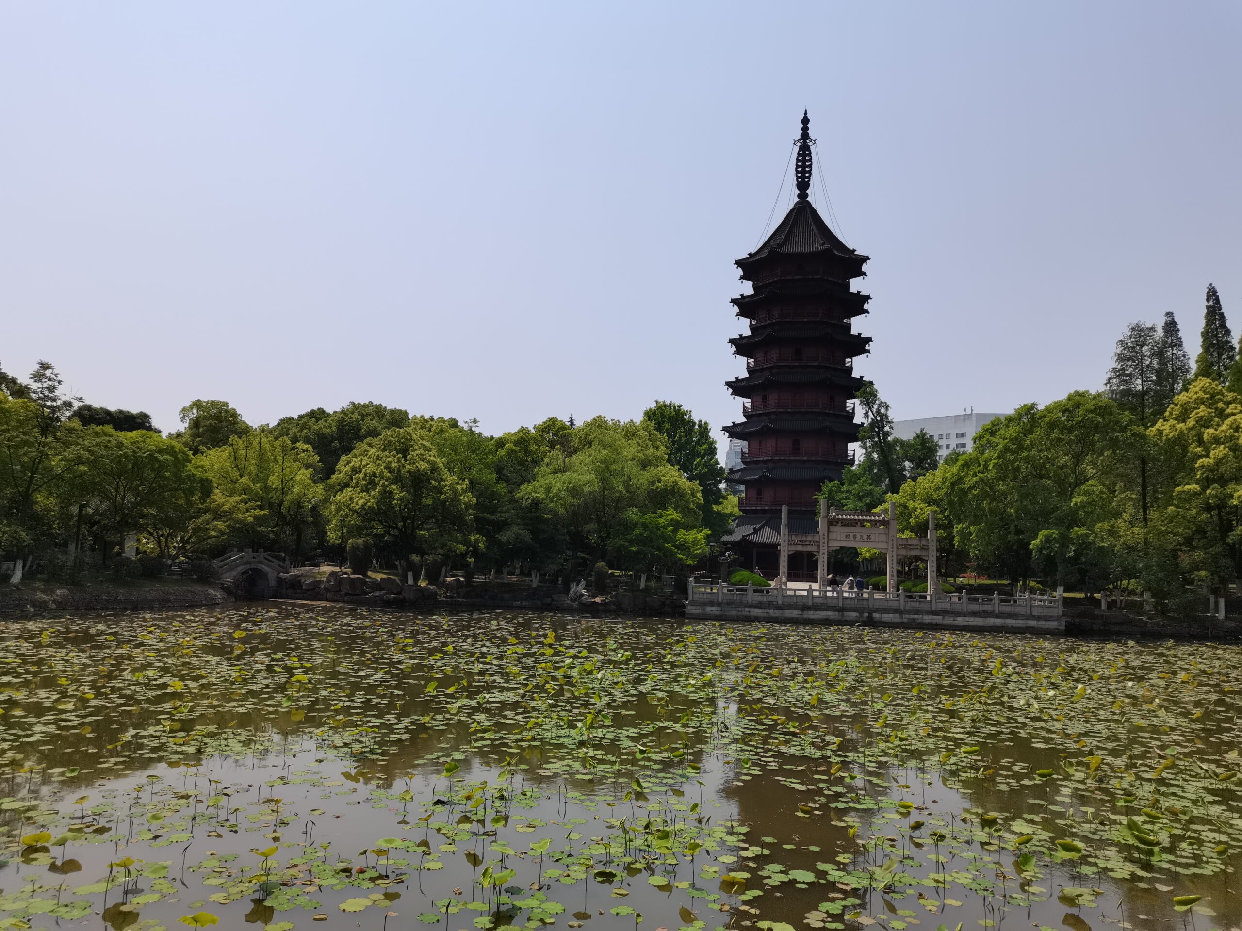 A scenic view of Suzhou Dongmiao Qiao
