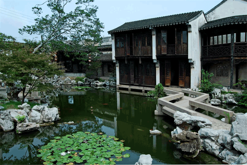 A scenic view of Suzhou Gengletang