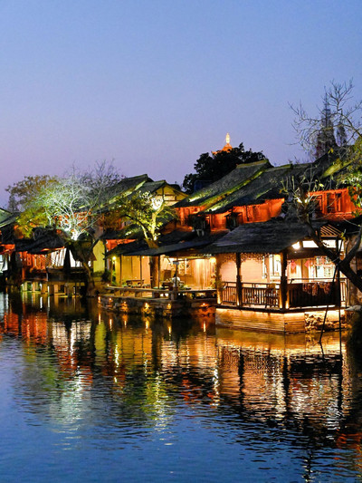 A scenic view of Suzhou Jusha Ta