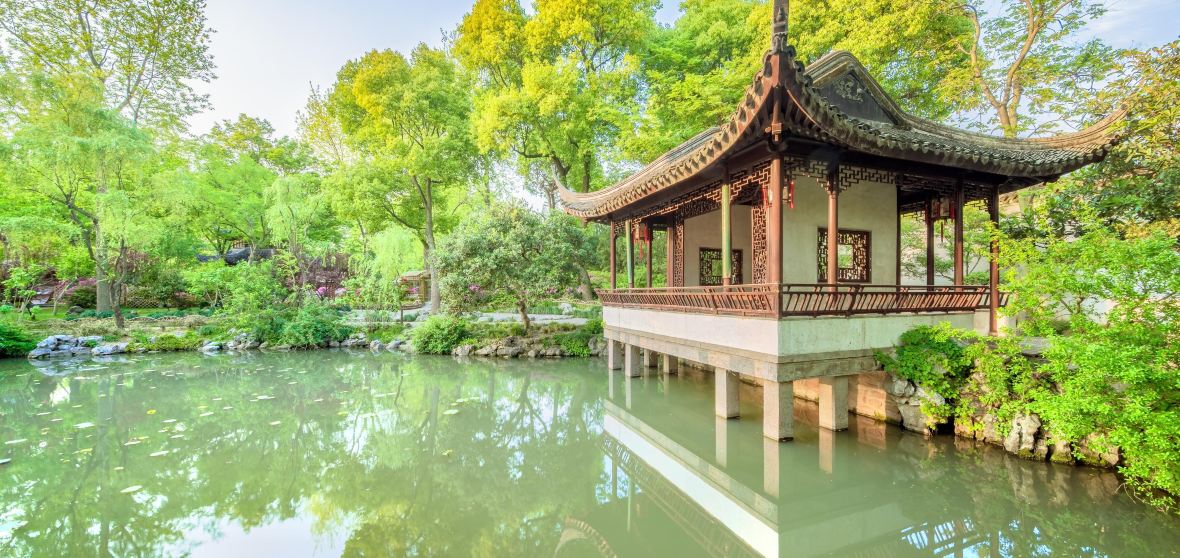 A scenic view of Suzhou Jusha Ta