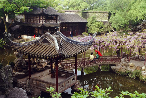 A scenic view of Suzhou Liuyuan