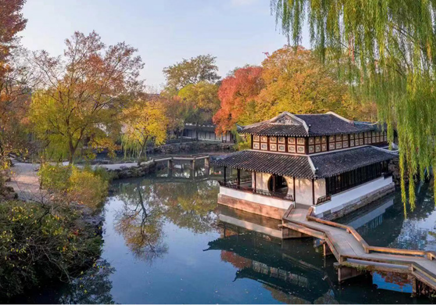 A scenic view of Suzhou Liuyuan