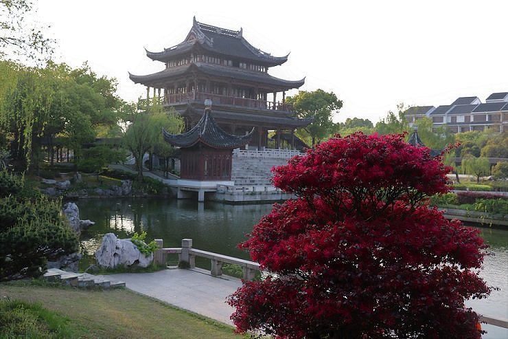 A scenic view of Suzhou Panmen