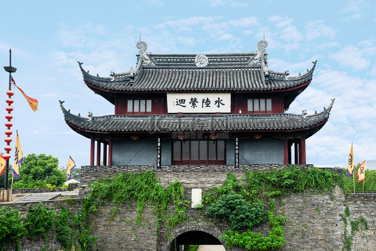 A scenic view of Suzhou Panmen