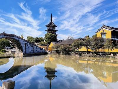 A scenic view of Suzhou Shijiantang
