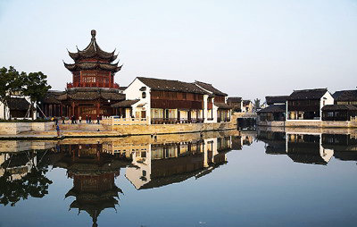 A scenic view of Suzhou Weidaoguan Qian Panzhai