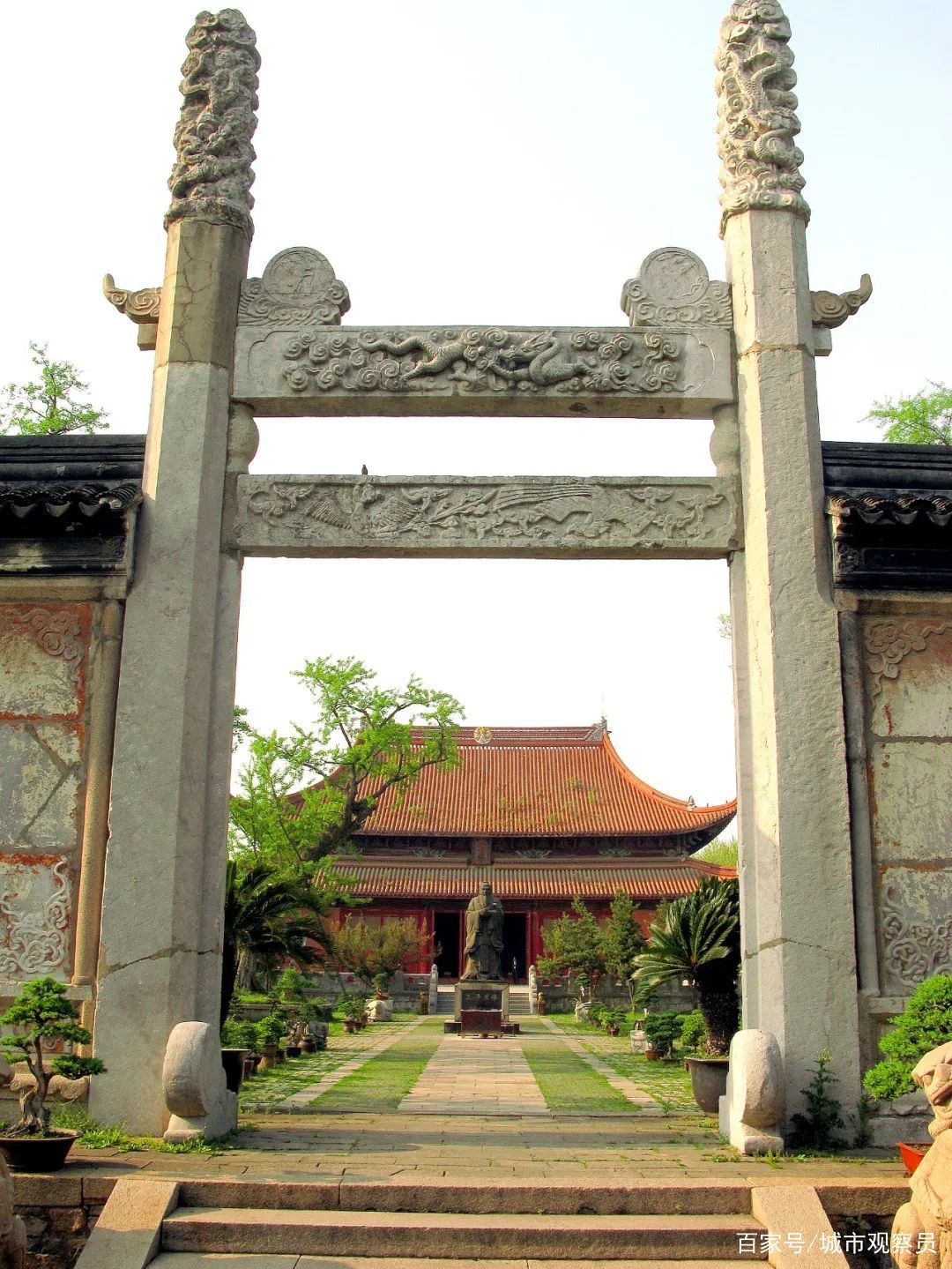 A scenic view of Suzhou Wenmiao Ji Shike
