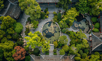 A scenic view of Suzhou Yanyuan