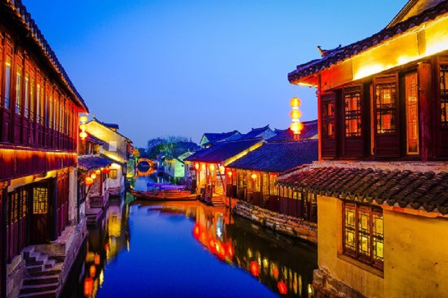 A scenic view of Suzhou Yuyantang