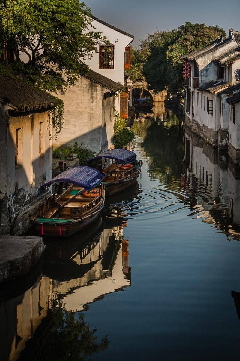 A scenic view of Suzhou Zhang Pu Zhaidi