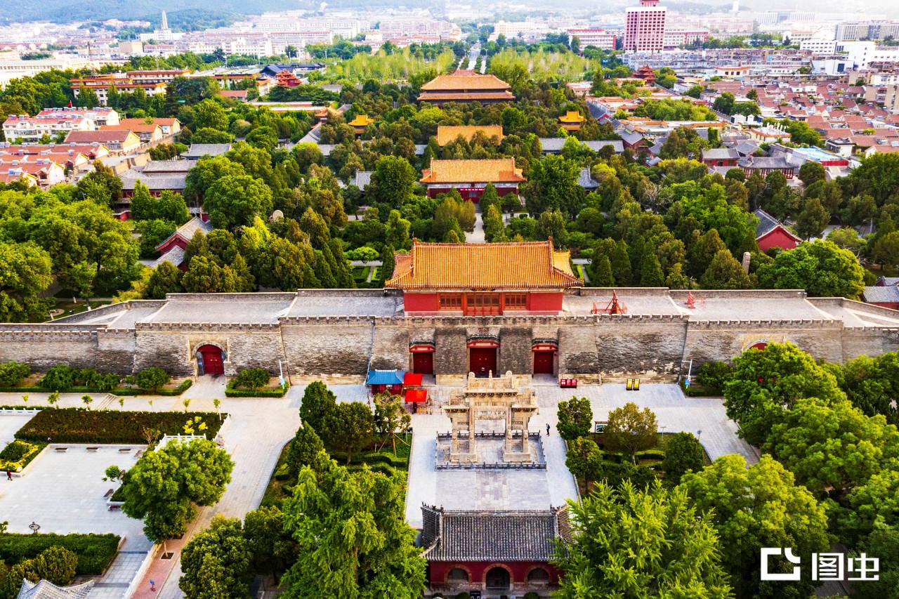 A scenic view of Taian Ningyang Yanzi Miao He Yanlin