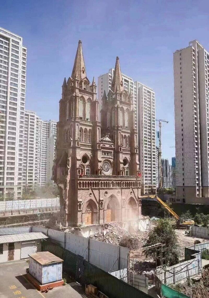 A scenic view of Taiyuan Catholic Cathedral
