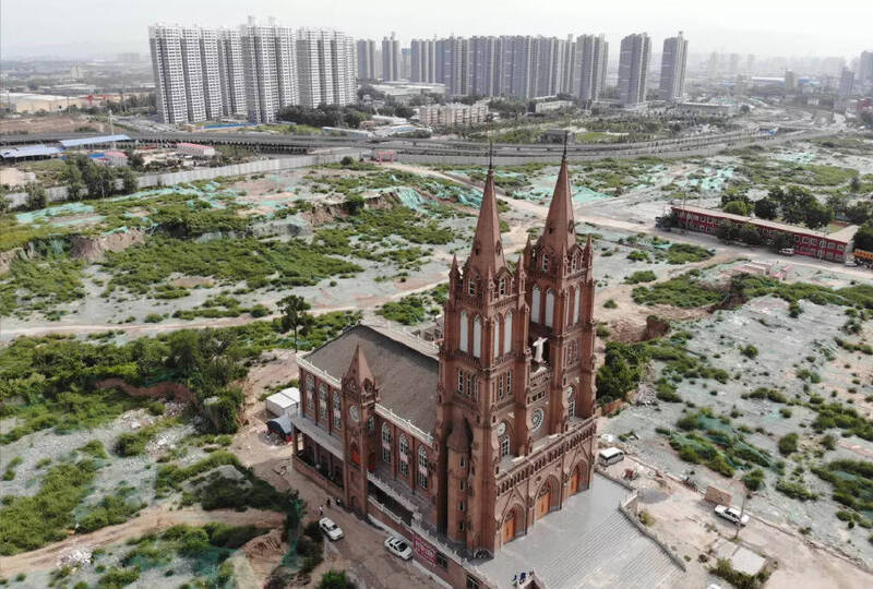 A scenic view of Taiyuan Catholic Cathedral