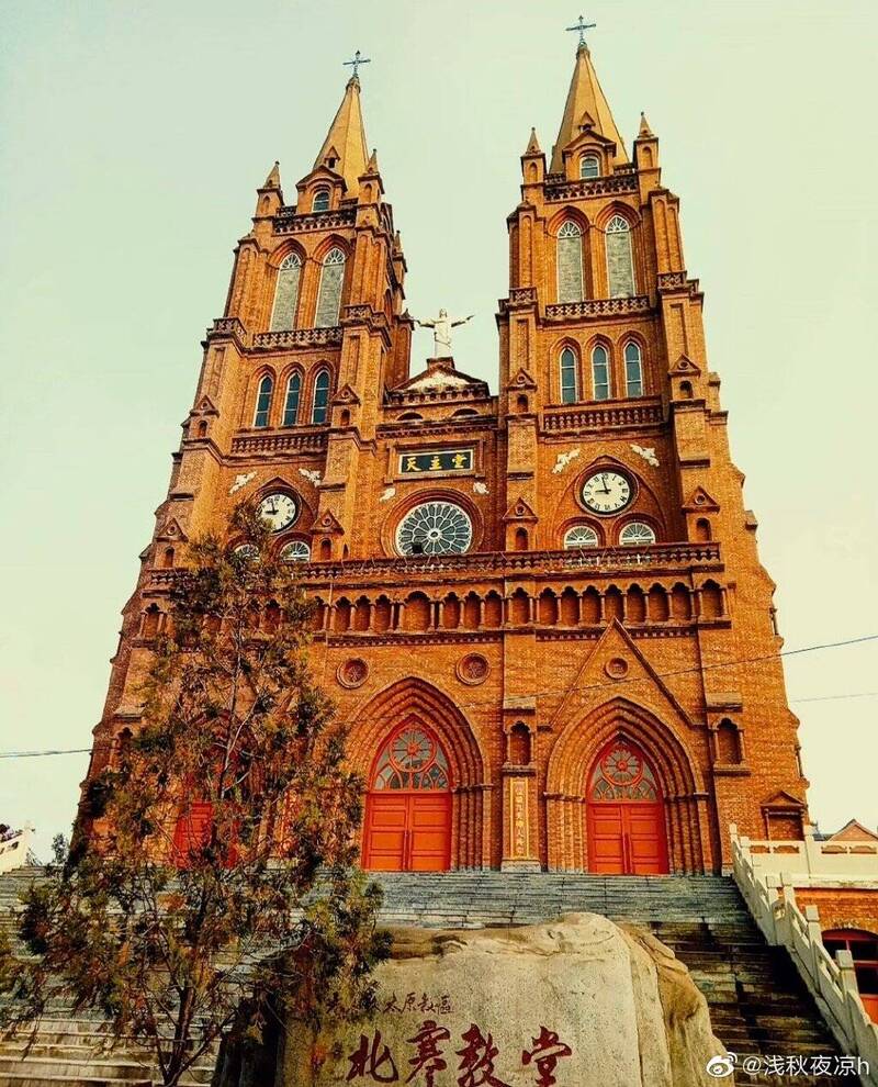 A scenic view of Taiyuan Catholic Cathedral