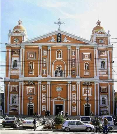 A scenic view of Taiyuan Catholic Cathedral