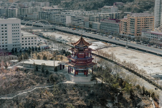 A scenic view of Taiyuan Gujiao Site