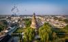 A scenic view of Taiyuan Jinyuan Ashoka Pagoda