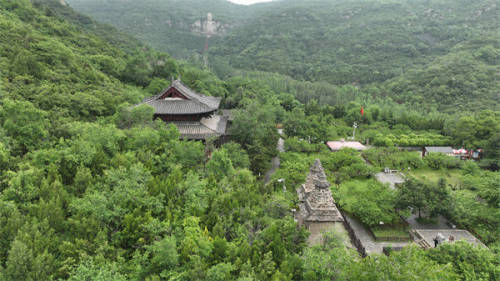A scenic view of Taiyuan Mengshan Kaihua Temple Ruins
