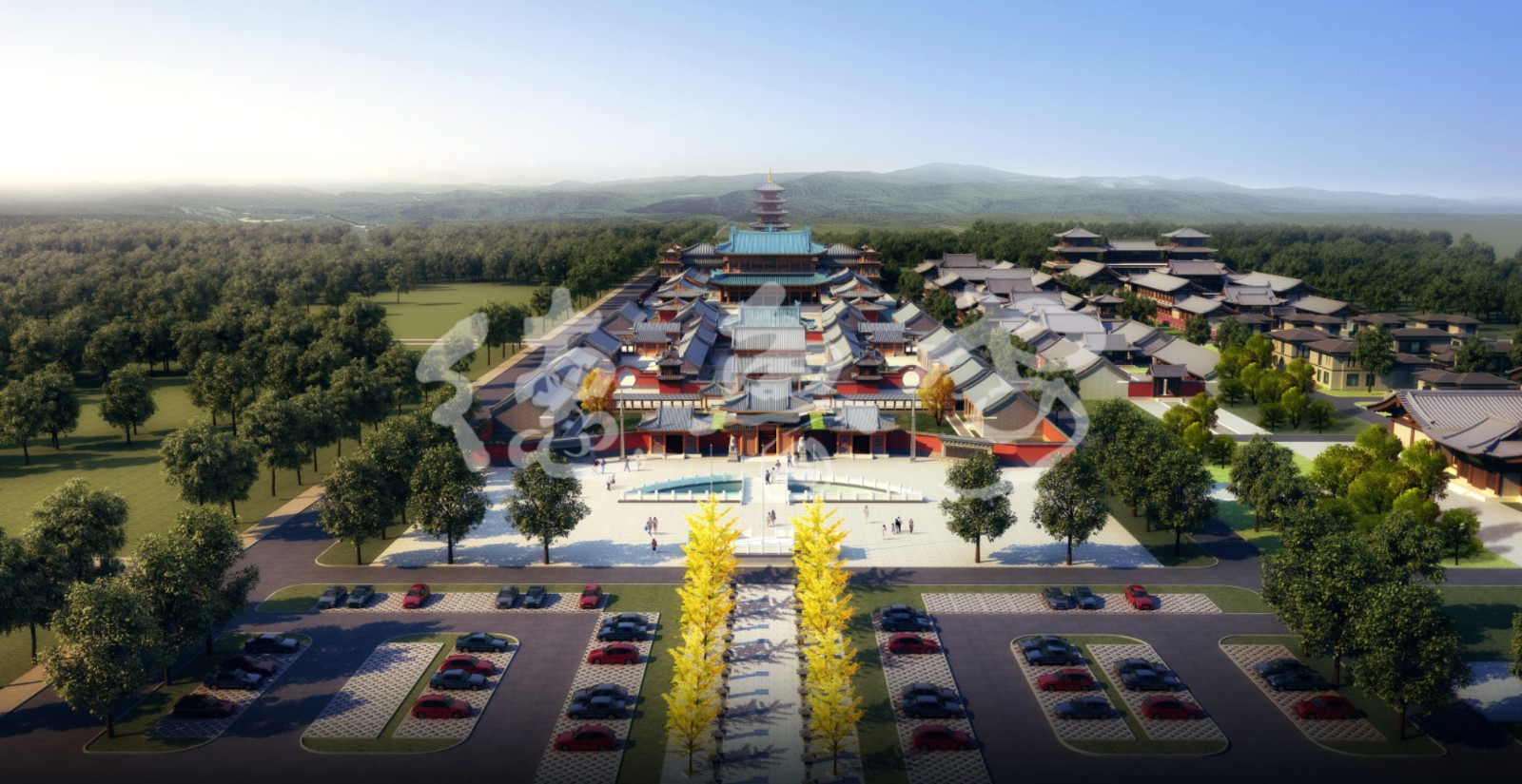 A scenic view of Taiyuan Ming Xiu Temple