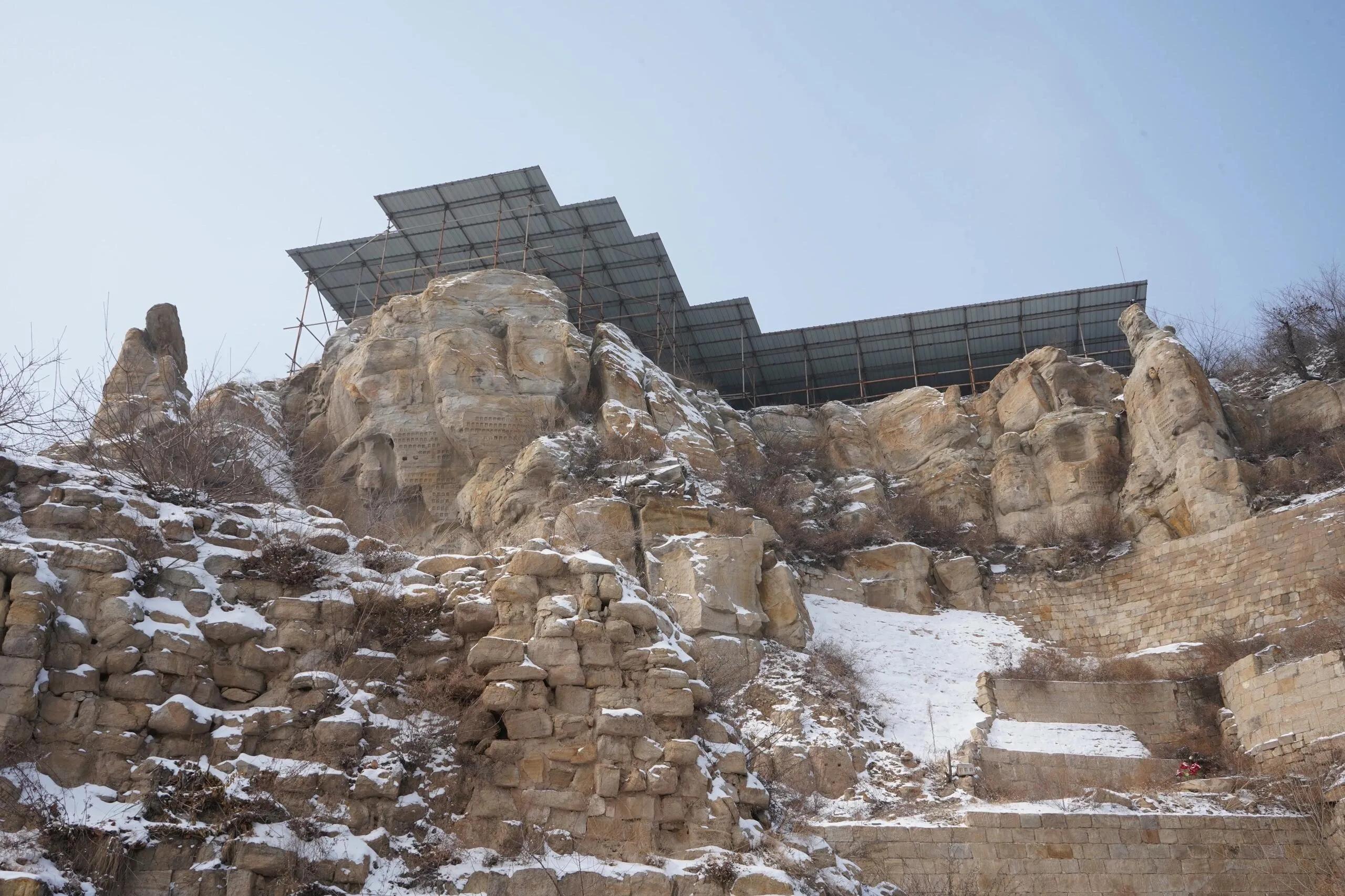 A scenic view of Taiyuan Tongzi Temple Ruins
