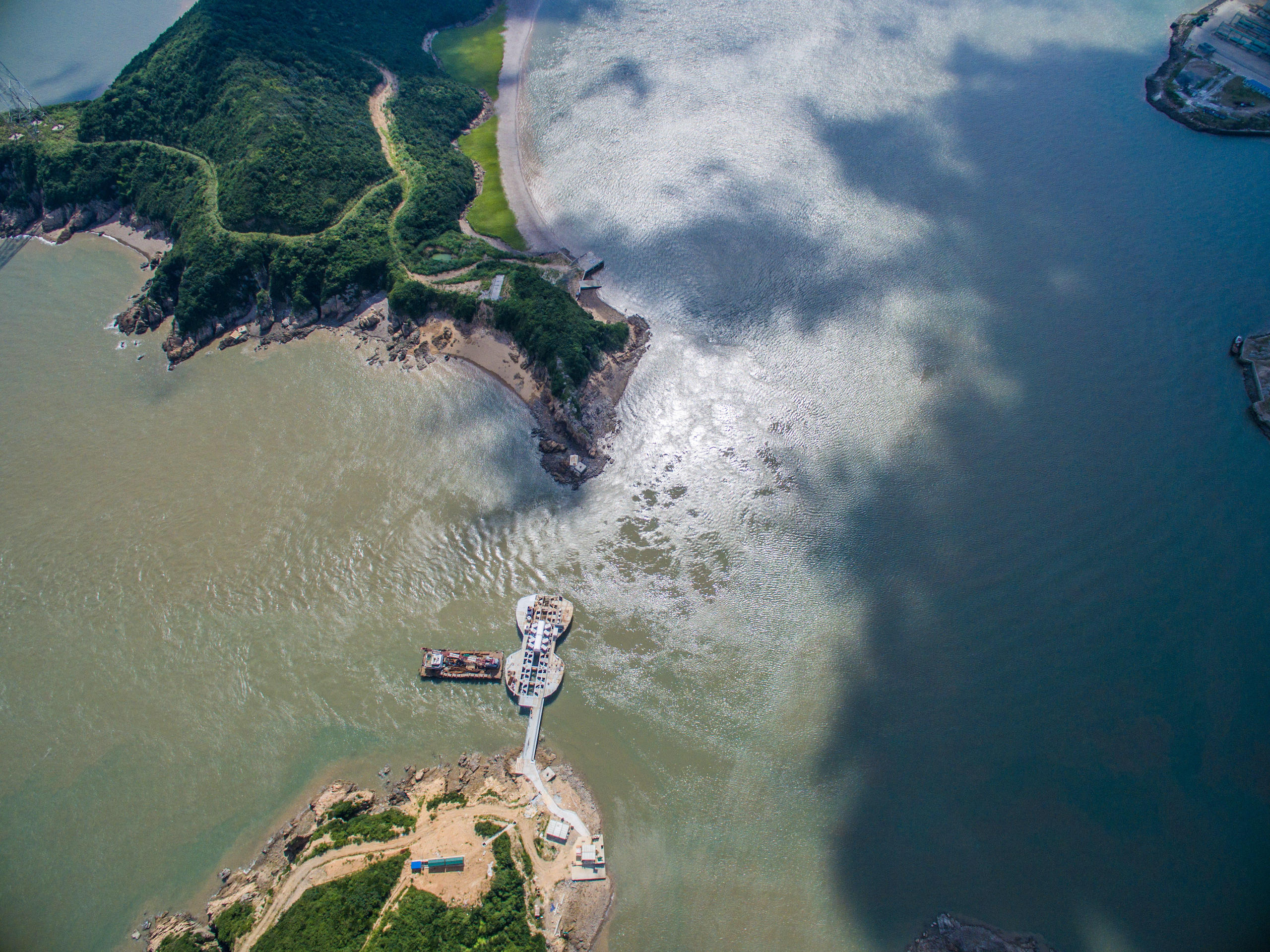 A scenic view of Taizhou Jiangxia Chaoxi Shiyan Dianzhan