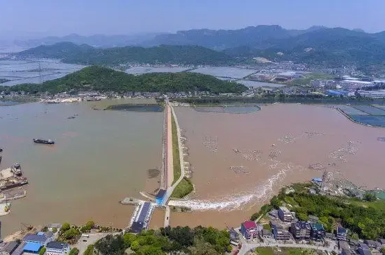 A scenic view of Taizhou Jiangxia Chaoxi Shiyan Dianzhan