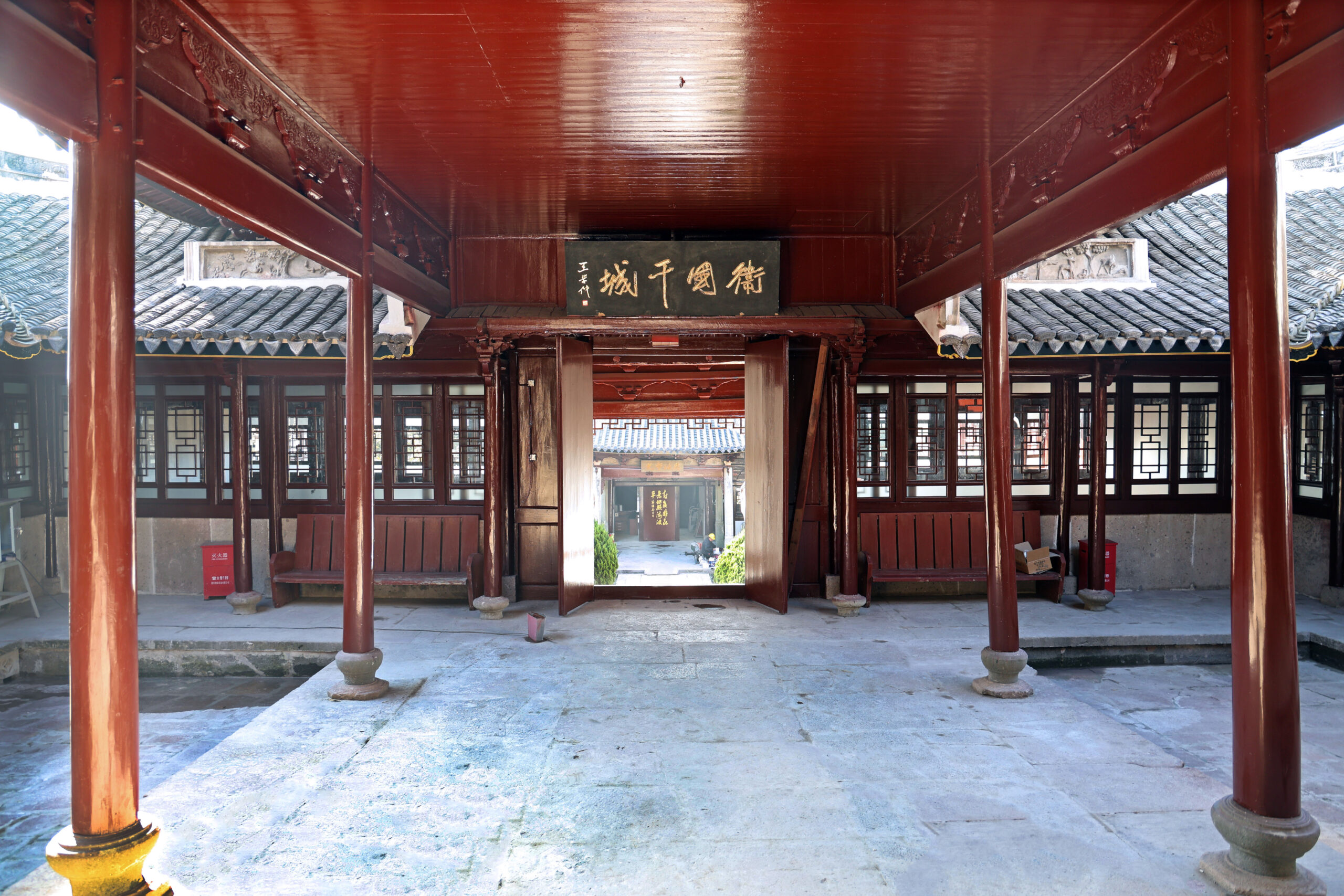 A scenic view of Taizhou Jiaojiang Qijiguang Ci