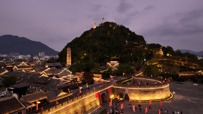 A scenic view of Taizhou Jinshantaqun