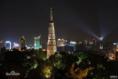 A scenic view of Taizhou Nanfengta He Fuyinshanta