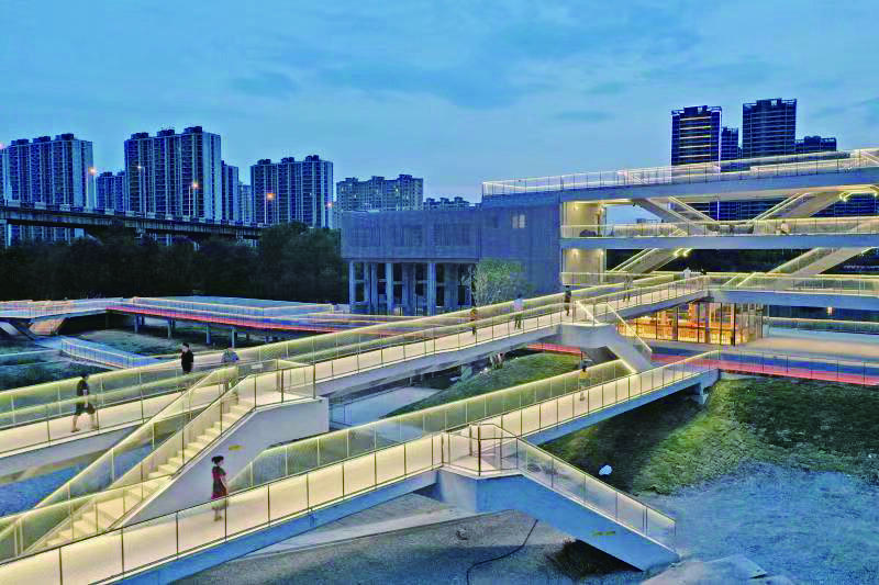 A scenic view of Taizhou Xinhe Zhaqiaoqun