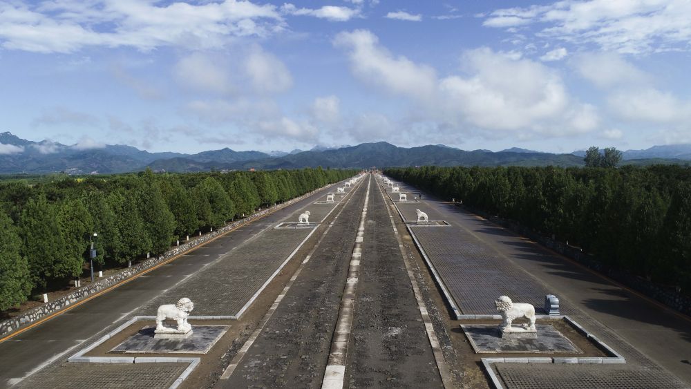 A scenic view of Tangshan Qing Eastern Tombs