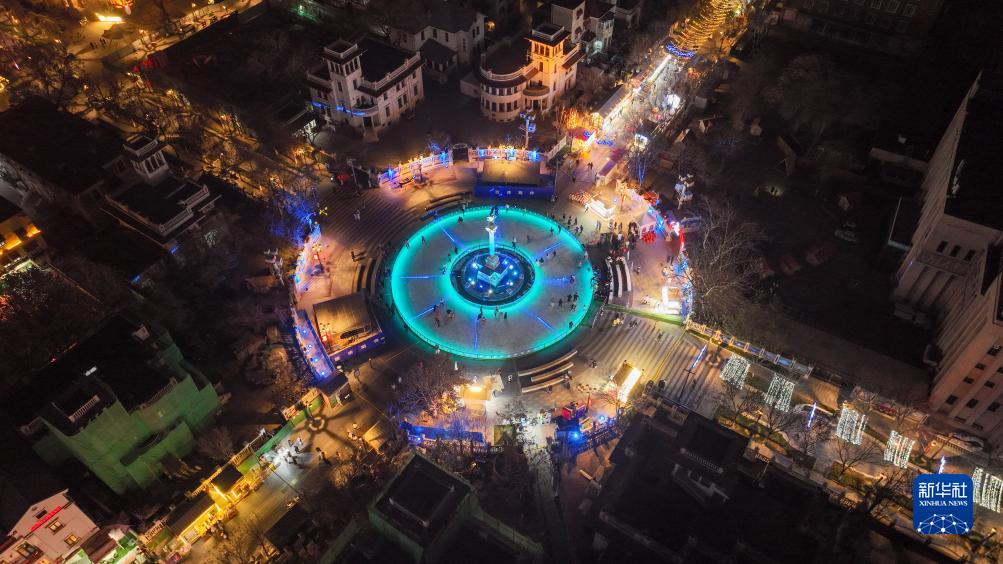 A scenic view of Tianjin Hebei Makeboluo Guangchang Jianzhuqun